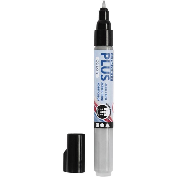 Plus Color Tusch, L: 14,5 cm, spets 0,7 mm, rain grey, 5,5 ml, 1 st.