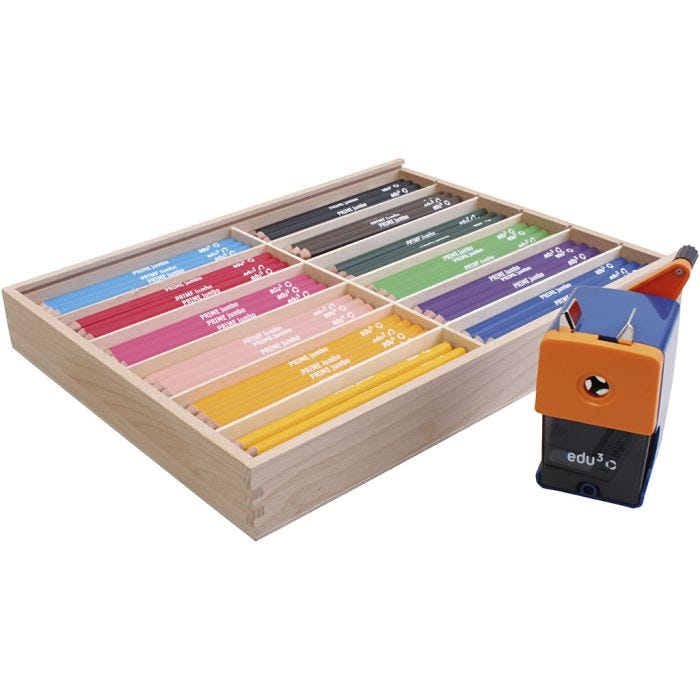 edu Kraftiga Färgblyertspennor, kärna 6,25 mm, mixade färger, 12x12 st./ 1 förp.