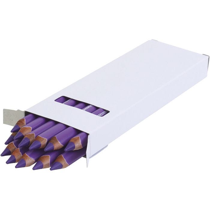 edu Kraftiga Färgblyertspennor, tjocklek 10 mm, kärna 6,25 mm, violet, 12 st./ 1 förp.