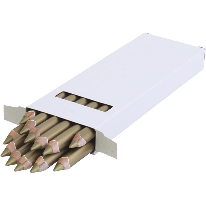 edu Kraftiga Färgblyertspennor, tjocklek 10 mm, kärna 6,25 mm, guld, 12 st./ 1 förp.