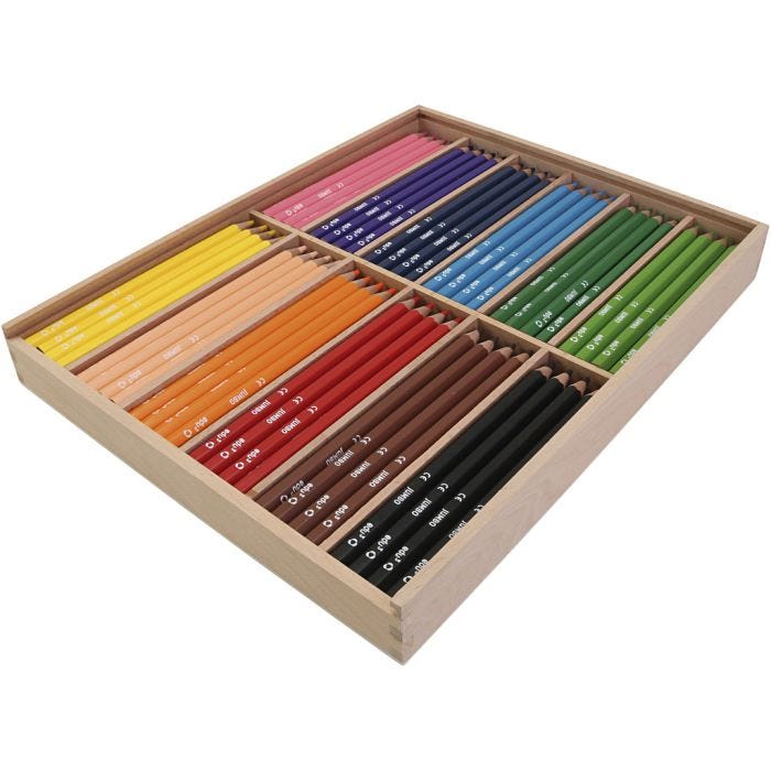 edu Jumbo Färgblyertspennor, tjocklek 10 mm, kärna 5 mm, mixade färger, 12x12 st./ 1 förp.