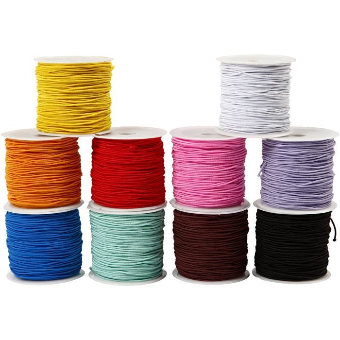Elastiskt snöre, tjocklek 1 mm, 10x25 m/ 1 förp.
