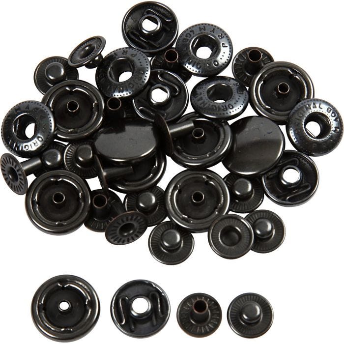 Tryckknappar - refill, Dia. 15 mm, 10 st./ 1 förp.