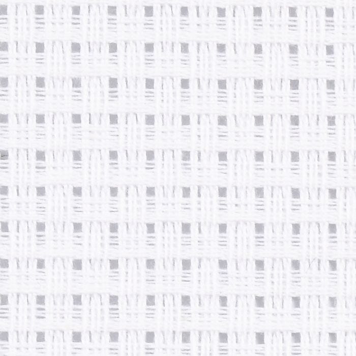 Aida broderiväv, stl. 50x50 cm, 24 rutor per 10 cm, vit, 1 st.