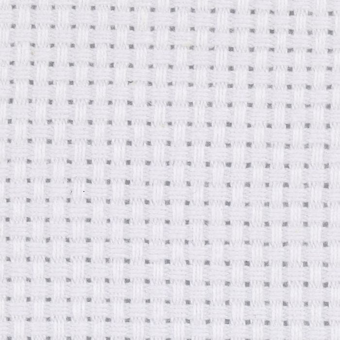 Aida broderiväv, stl. 50x50 cm, 43 rutor per 10 cm, vit, 1 st.
