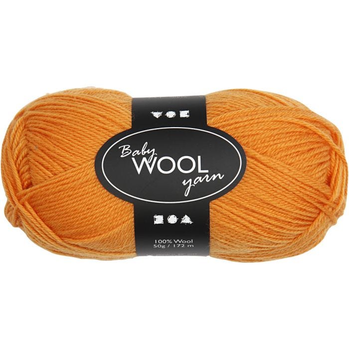 Babygarn, L: 172 M, orange, 50 g/ 1 nystan