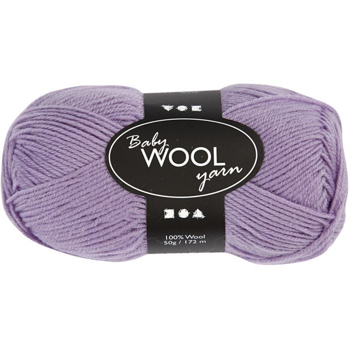 Babygarn, L: 172 M, lila, 50 g/ 1 nystan