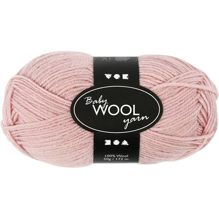 Babygarn, L: 172 M, dusty rose, 50 g/ 1 nystan