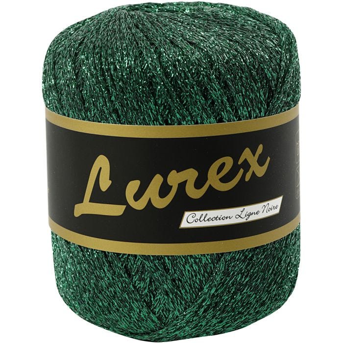 Lurex Garn, L: 160 M, grön, 25 g/ 1 nystan