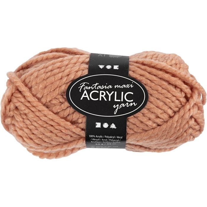 Fantasia Akrylgarn, L: 35 M, Maxi, pulver, 50 g/ 1 nystan