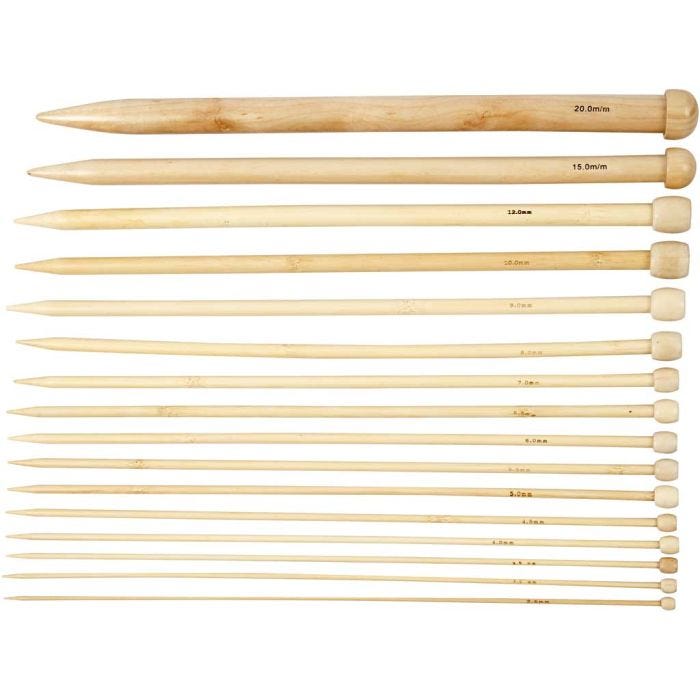 Stickor, L: 35 cm, stl. 2,5-20 mm, 16 par/ 1 förp.