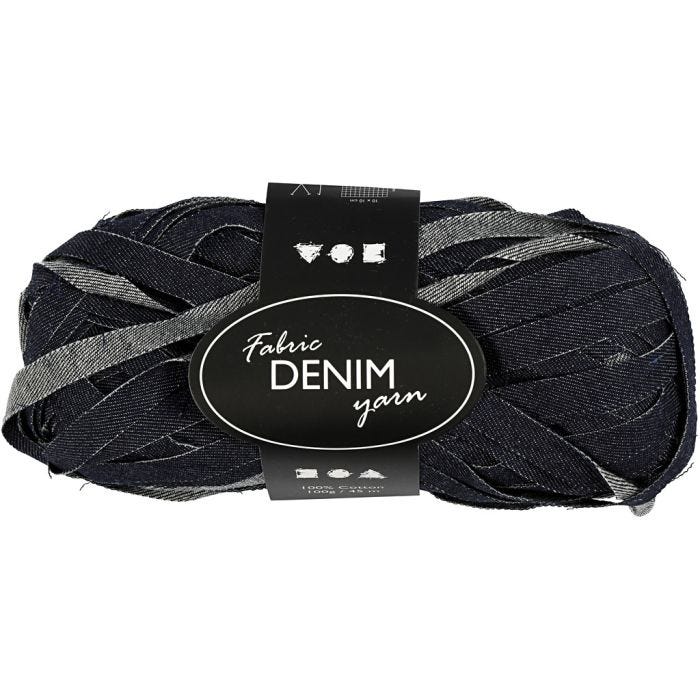 Denim Tyggarn, L: 45 M, blå, 100 g/ 1 nystan