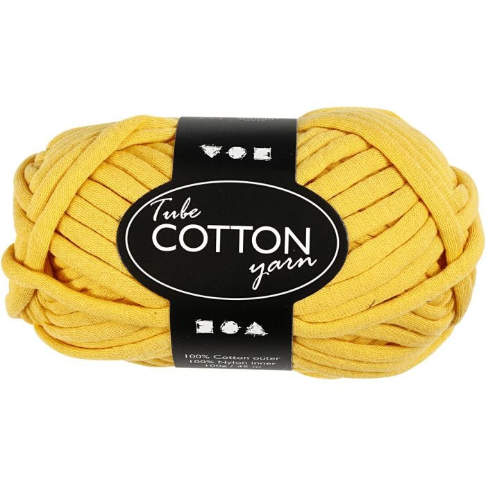 Tubgarn, L: 45 M, gul, 100 g/ 1 nystan