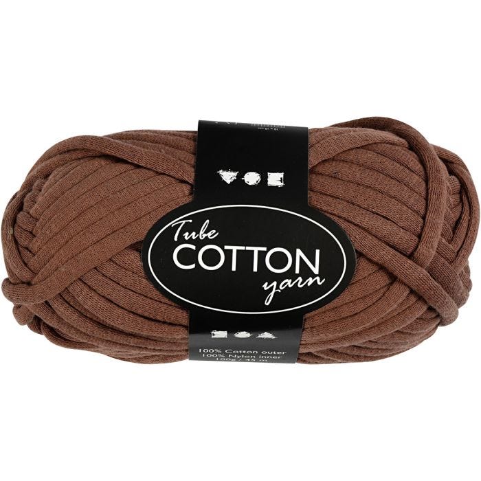 Tubgarn, L: 45 M, brun, 100 g/ 1 nystan