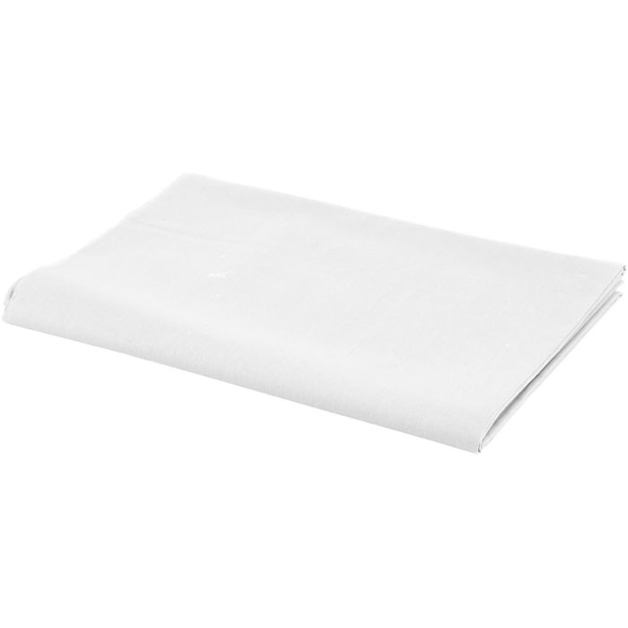 Tyg, B: 145 cm, 140 g, vit, 1 löpm.