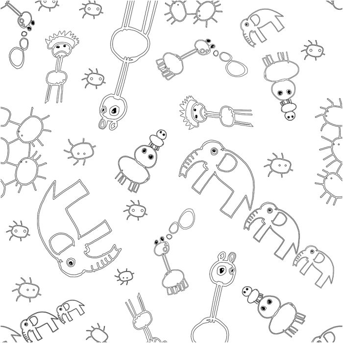 Tyg, B: 145 cm, 140 g, vit/svart, 1 löpm.