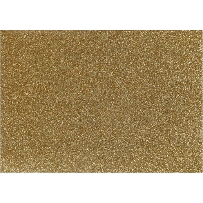 Stryktyg, A5, ark 148x210 mm, glitter, guld, 1 ark