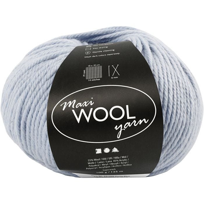 Ullgarn, L: 125 M, dusty blue, 100 g/ 1 nystan