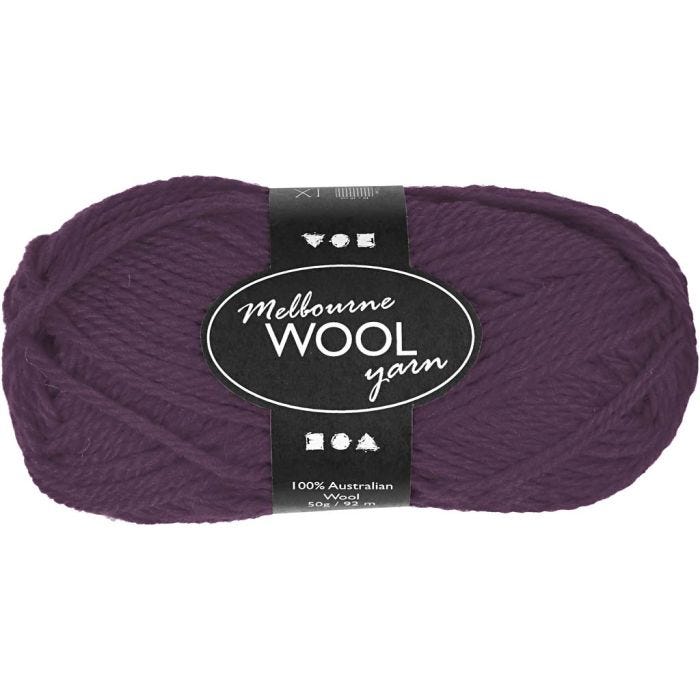 Melbourne ullgarn, L: 92 M, lila, 50 g/ 1 nystan