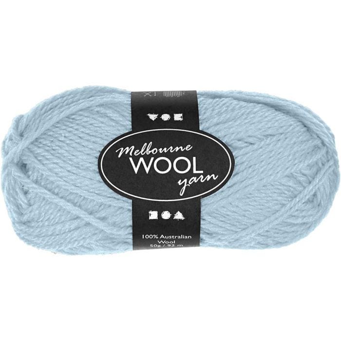 Melbourne ullgarn, L: 92 M, ljusturkos, 50 g/ 1 nystan