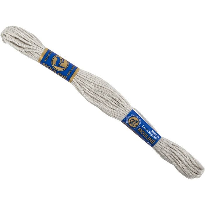 Broderigarn, grå, 8 m/ 1 bunt
