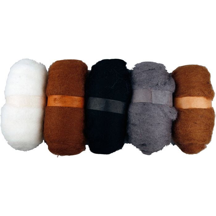Kardad Ull, natur, 5x100 g/ 1 förp.