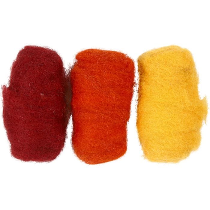 Kardad Ull, gul/terrakotta harmoni, 3x10 g/ 1 förp.