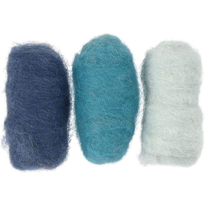 Kardad Ull, blå harmoni, 3x10 g/ 1 förp.