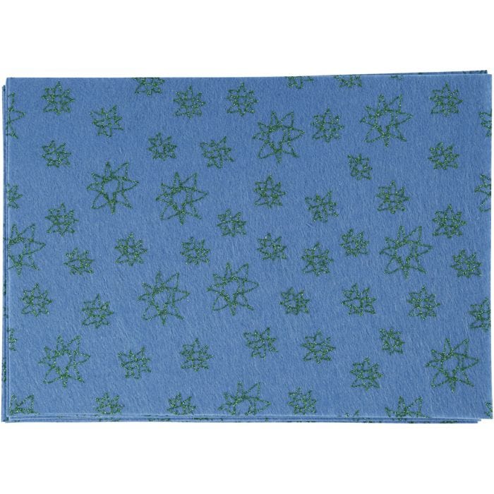 Hobbyfilt, A4, ark 210x297 mm, tjocklek 1 mm, blå, 10 ark/ 1 förp.
