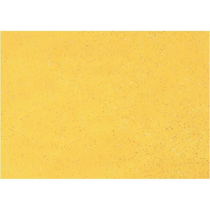 Hobbyfilt, A4, ark 210x297 mm, tjocklek 1 mm, gul, 10 ark/ 1 förp.