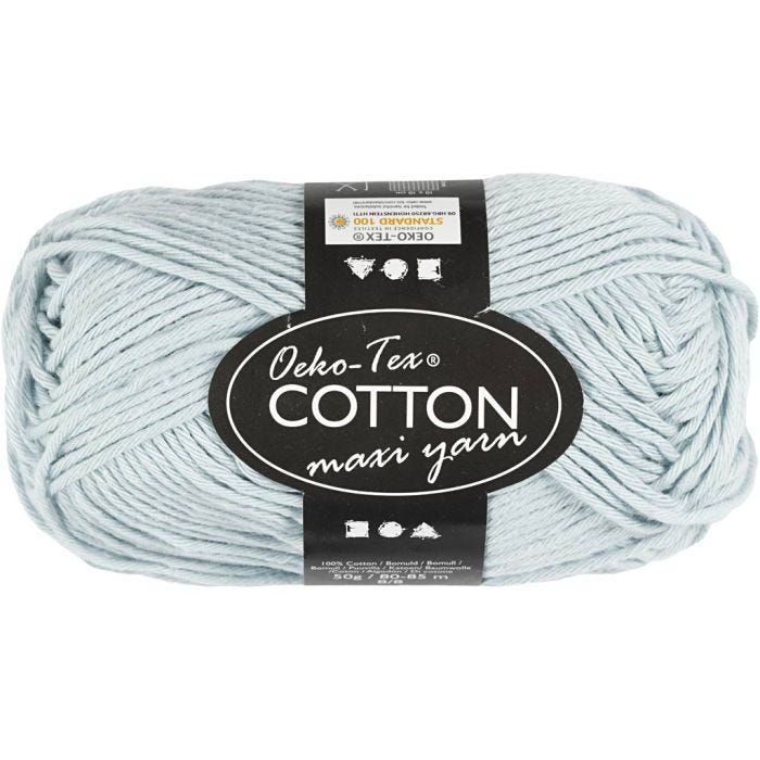 Bomullsgarn, nr. 8/8, L: 80-85 M, dusty blue, 50 g/ 1 nystan