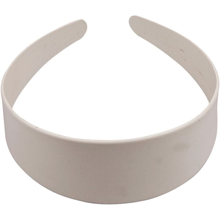 Diadem, B: 40 mm, vit, 1 st.