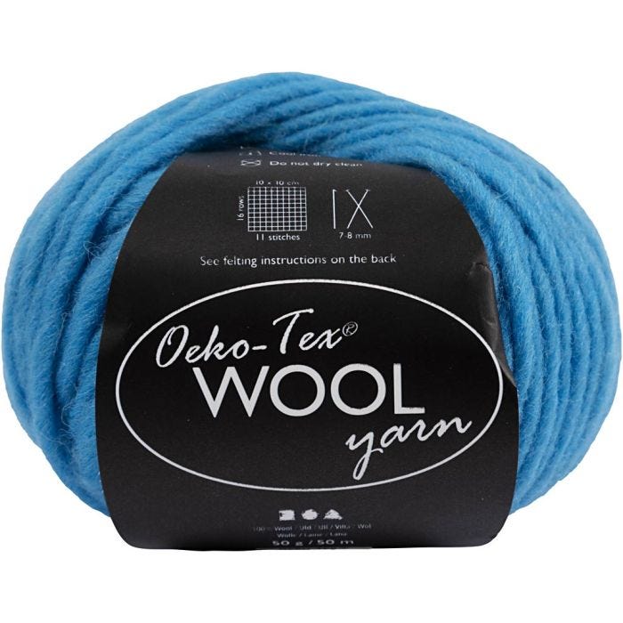 Ullgarn, L: 50 M, turkos, 50 g/ 1 nystan