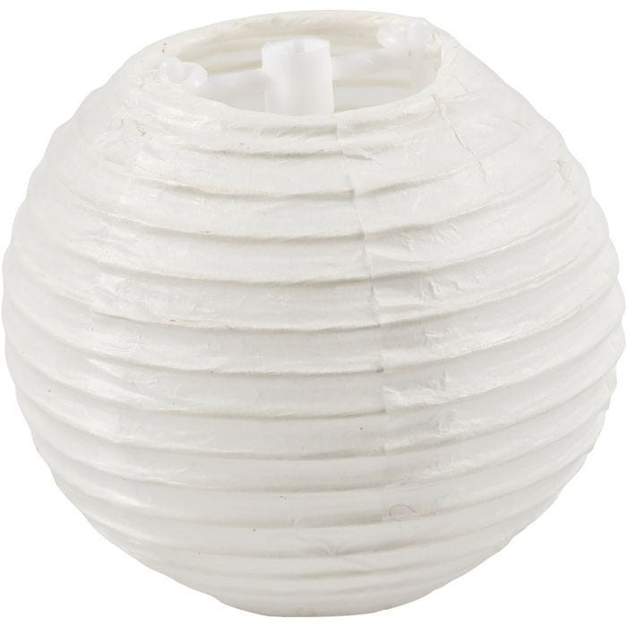 Papperslampa, Rund, Dia. 7,5 cm, vit, 10 st./ 1 förp.