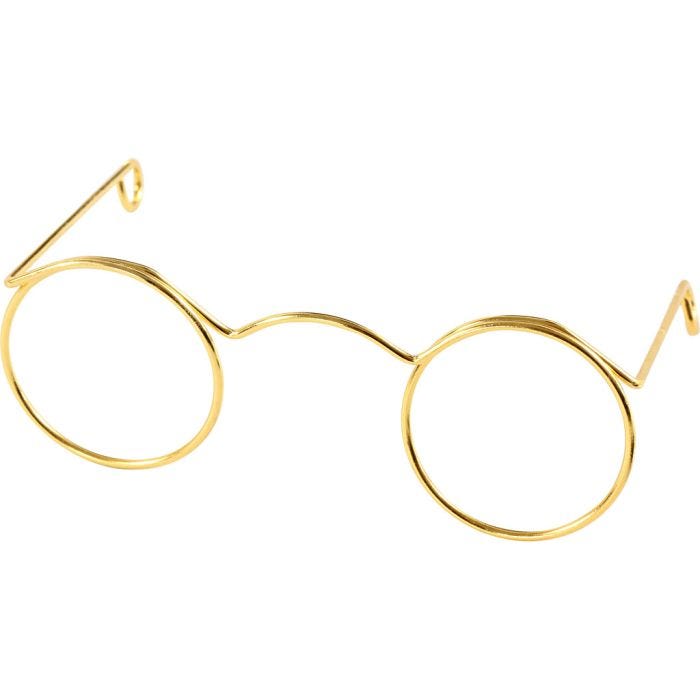Glasögon, B: 60 mm, Hålstl. 21 mm, guld, 10 st./ 1 förp.