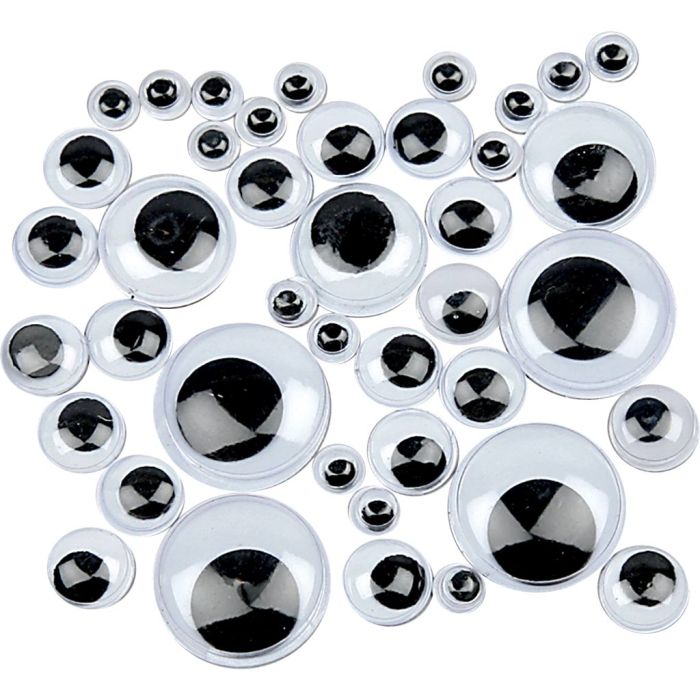 Rörliga Ögon, Dia. 6-20 mm, 1000 mix./ 1 förp.