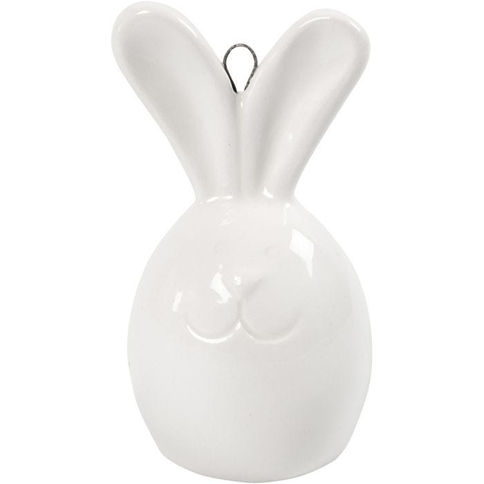 Hare, H: 6,7 cm, Dia. 3,6 cm, vit, 3st./ 1 förp.