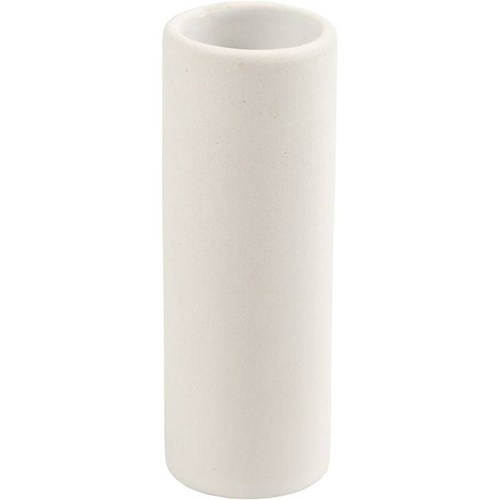 Vas, H: 11 cm, Dia. 4 cm, vit, 6 st./ 1 förp.