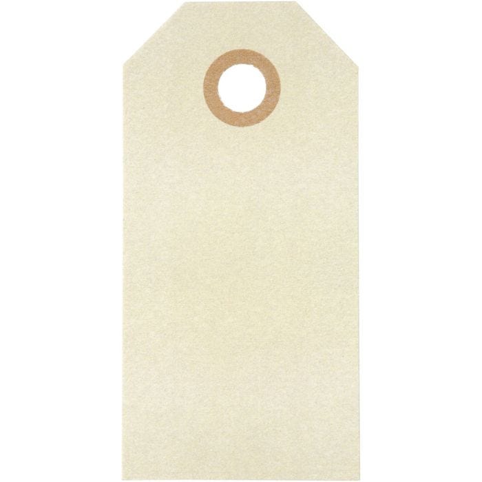 Manillamärken, stl. 4x8 cm, 250 g, cream