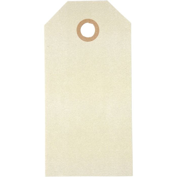 Manillamärken, stl. 5x10 cm, 250 g, cream