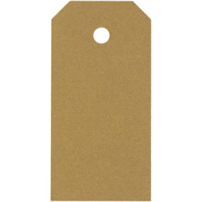 Manillamärken, stl. 4x8 cm, 250 g, guld, 1000 st./ 1 förp.