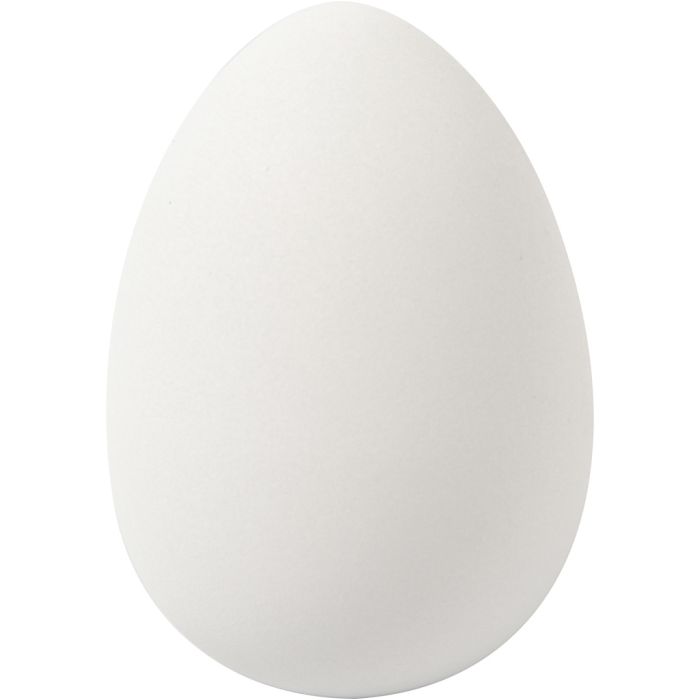 Ägg, H: 8 cm, Dia. 5,5 cm, vit, 8st./ 1 förp.
