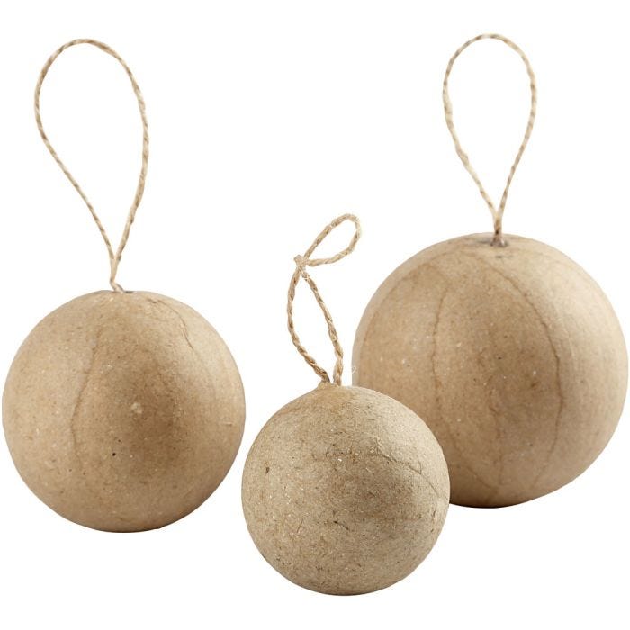 Julkulor, Dia. 4+5+6 cm, 6st./ 1 förp.
