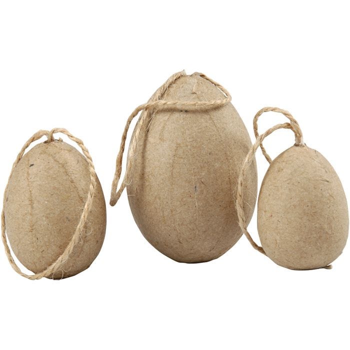 Ägg, H: 3+4+5 cm, 6st./ 1 förp.