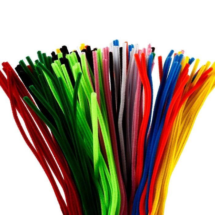 Piprensare, L: 45 cm, tjocklek 6 mm, mixade färger