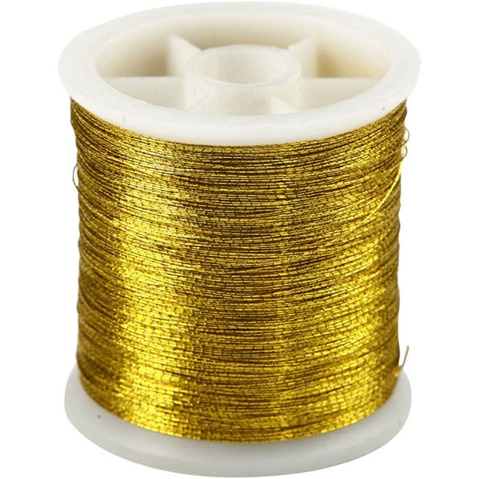 Sytråd, tjocklek 0,15 mm, guld, 100 m/ 1 rl.