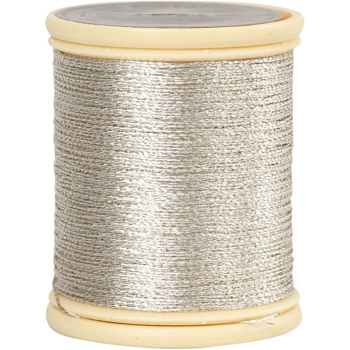 DMC tråd, tjocklek 0,36 mm, silver, 40 m/ 1 rl.