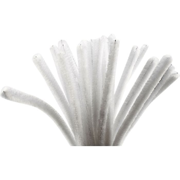Piprensare, L: 30 cm, tjocklek 9 mm, vit