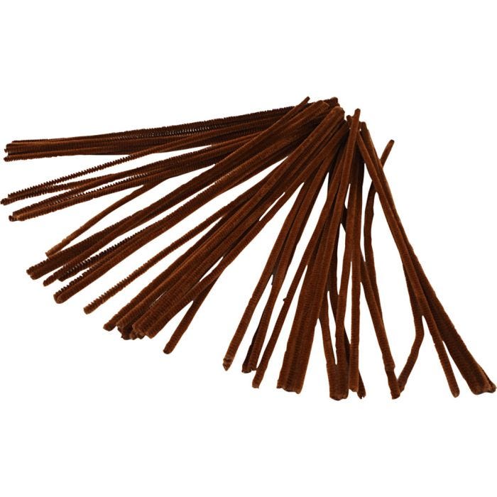 Piprensare, L: 30 cm, tjocklek 6 mm, brun
