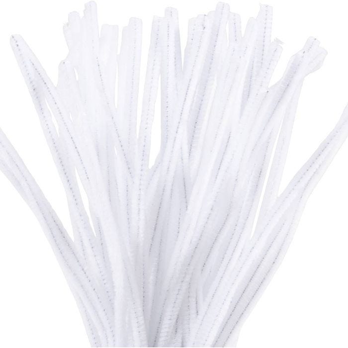 Piprensare, L: 30 cm, tjocklek 6 mm, vit